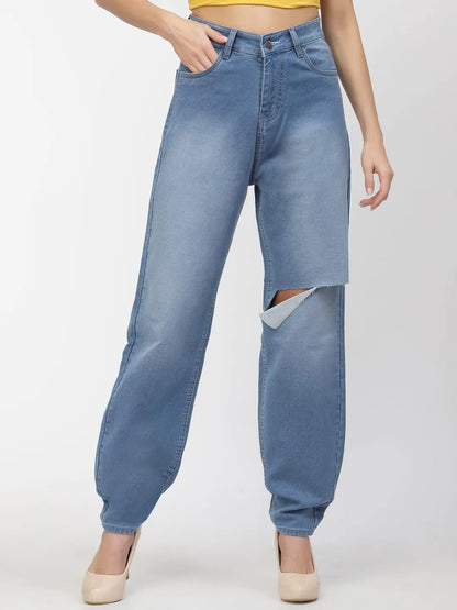 Women Mom's Fit Denim Depant Jeans Being Flawless