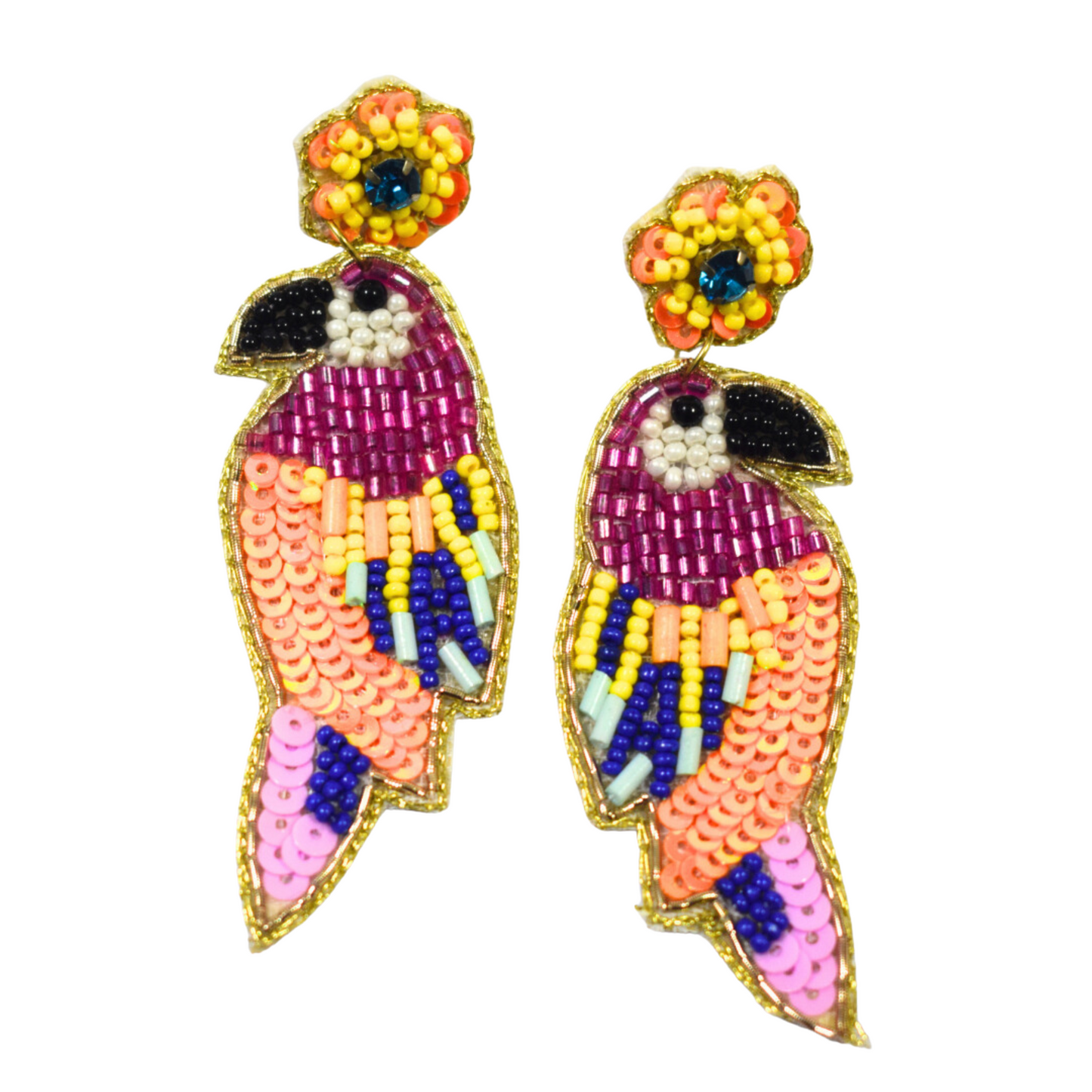 Flawless Handcrafted Parrot Earrings For Womn & Girls Being Flawless