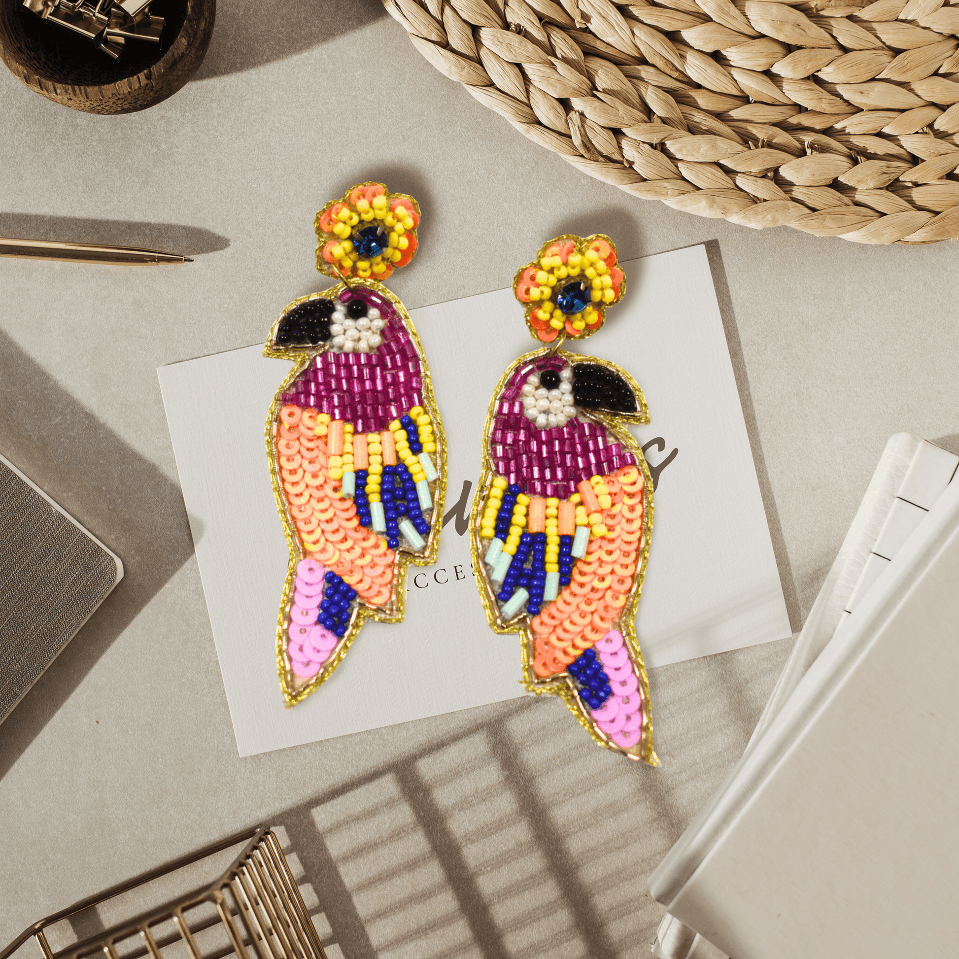 Flawless Handcrafted Parrot Earrings For Womn & Girls Being Flawless
