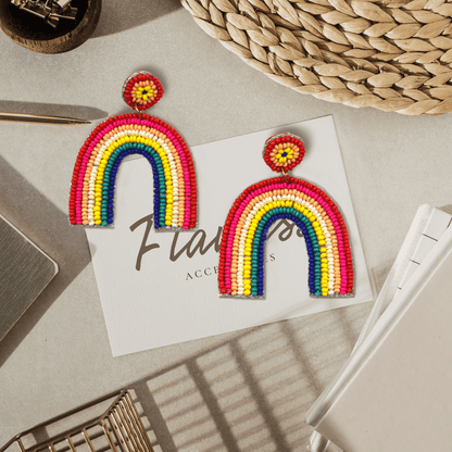 Flawless Ranbow Beaded Earrings for Bold Women Being Flawless