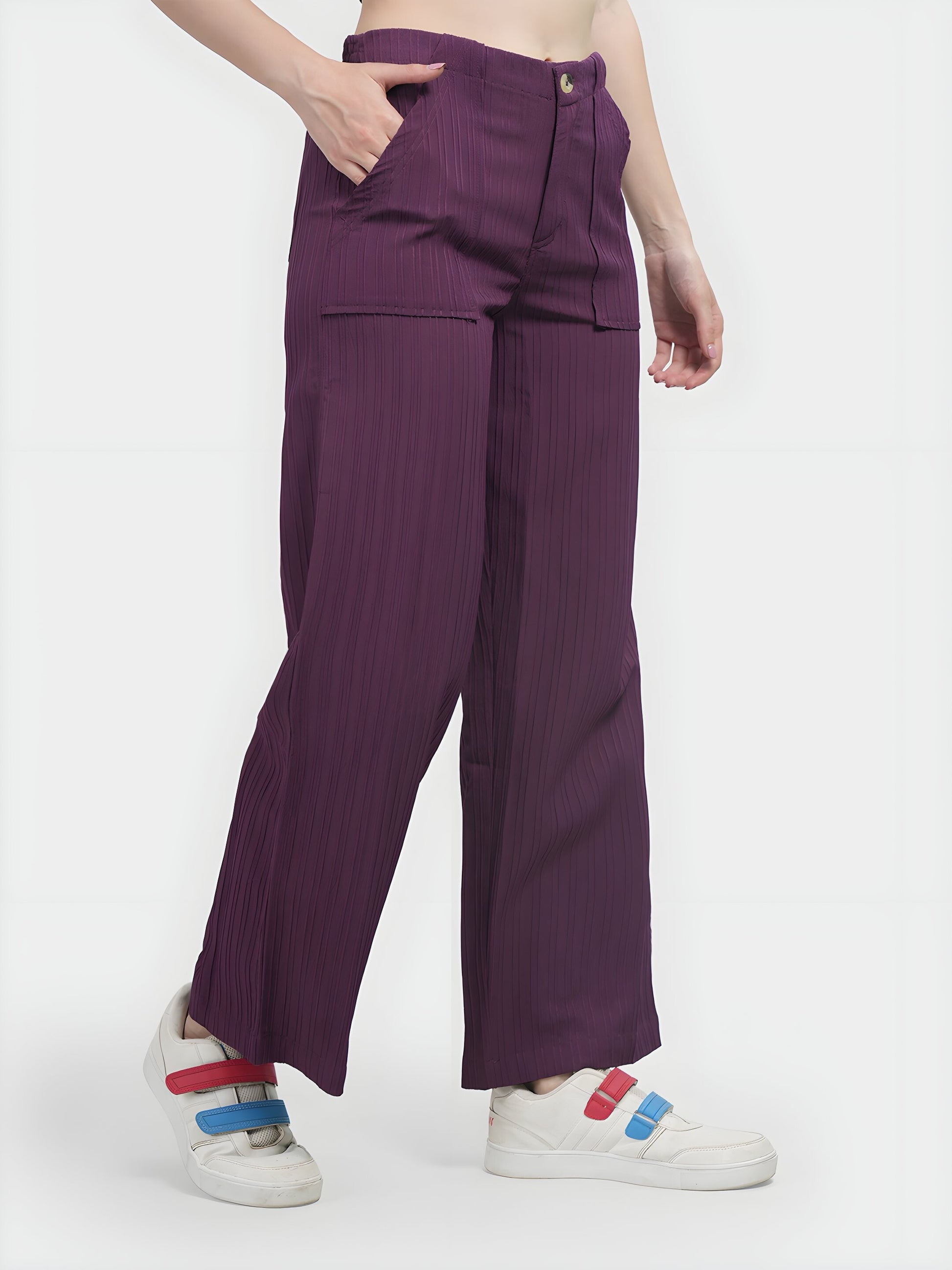 Purple Colour | Women Formal Trousers Being Flawless